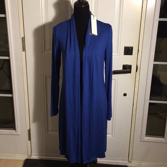 Yest Yessica 80474B Long Cardigan Strong Blue Size 4 - Picture 1 of 16